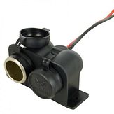 Stekkerdoos - 2-weg - tbv sigarettenplug - opbouw- 15A/12V