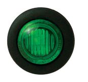 Serie 181 -LED lamp rond -contour voorkant -groen -12/24 v