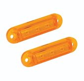 Serie 16 - compacte markeerlamp - amber - 24V (Twin pack)