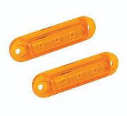 Serie 16 - compacte markeerlamp - amber - 12V (Twin pack)
