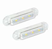Serie 16 - compacte markeerlamp - wit - 12V (Twin pack)