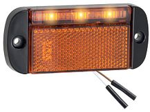 Serie 44 - LED markering zijkant - amber - 2-pin -12/24 volt