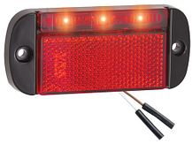 Serie 44 - LED contour achterkant - rood - 2-pin -12/24 volt