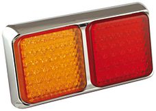 Serie 80 - LED dubbel - rem/achter/knipp.licht-12/24V-chrome