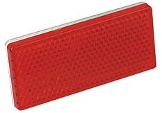 Reflector - rechthoekig - 70x30x6 mm - rood