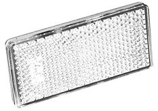 Reflector - rechthoekig - 70x30x6 mm - wit