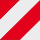 Sticker lengte/breedte - r/w - kl2 - 282x282 mm