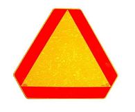 Sticker langzaam verkeer ECE69-00 kl3 360x360mm