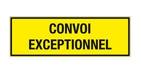 Bord CONVOI EXCEPTIONNEL - alu kl2 gl/zw ez - 1200x400x2mm