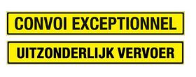 Bord CONVOI EXC./UITZ.VERV. alu kl2 gl/zw dz 1900x250x2mm