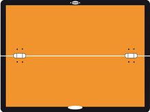 ADR-bord - oranje/zwart - alu horiz. klapb. kl1 400x300x1mm
