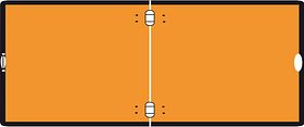ADR-bord - oranje/zwart - alu vertic. klapb. kl1 300x120x1mm