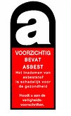 Asbeststicker - 80x200 mm - per 100 st.