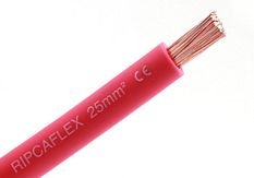 Accukabel - 25 mm² - rood - rol á 50 meter
