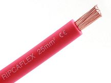 Accukabel - 25 mm² - rood - rol á 250 meter