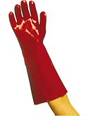 Handschoen - PVC - rood - 35 cm lang