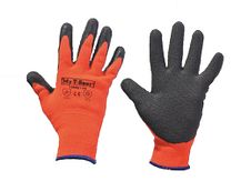 Handschoen - Glovcold - zwart/oranje - acryl/latex - maat 8
