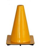 Verkeerskegel - geel - 35 cm - Amerikaanse uitv. - flexi