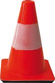 Verkeerskegel - oranje - 1 baan reflectie - 30 cm - flexi