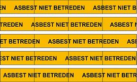 Afzetband - 500 m - geel - 'asbest niet betreden'