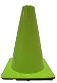 Verkeerskegel - limegroen - 35 cm- Amerikaanse uitv. - flexi
