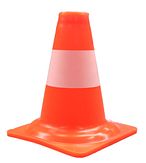 Verkeerskegel - oranje - PVC - 20 cm - 1 witte baan