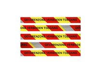 Afzetband - 300 m - gl/rd/reflex - 'GEVARENZONE......
