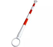 Markeringsstok voor kegels - wit/rood - telesc. 130~215 cm