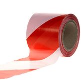 Afzetband - 100 m - rood/wit - hoogte 8 cm