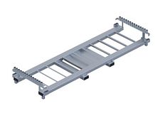 Transportbok metaal - 3530x1140x240 mm - tbv 30 bouwhekken/blokken/klemmen