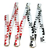 Duimstokbaak - hout - wit - 2m - cm/e verdeling