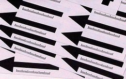 Zelfklevende zwarte pijlen - 6,0 cm - mm-maatverd. - 100 st