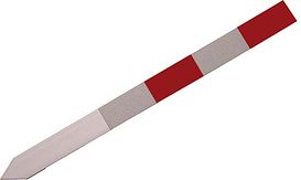 P.D.-bakens - aluminium - rood/wit EG