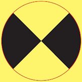 Target Ø 80 mm - geel/zwart - 6 st. per vel - set á 10 vel - glans