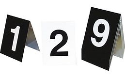 Markeringsset - aluminium - wigvormig - nummer  0 t/m 9