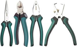 Tangenset (punttang/zijsnijtang/ combinatietang/afstriptang)