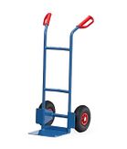 Steekwagen - staal - blauw - luchtbanden - 115x57 cm