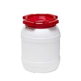 Vat - wit - rode schroefdeksel - 6,4 ltr