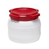 Vat - wit - rode schroefdeksel - 10,4 ltr