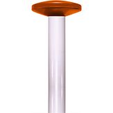 Vlaggenmast - wit polyester - 7 m x 115/65 mm Ø - uitwendig koord