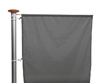 Baniermast - wit polyester - 6 m x 115/65 mm Ø - uitwendig koord