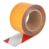 Vloermarkeringstape PT-5125 - rood/wit - 10 m x 50 mm