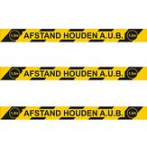 Markeringstreep - 900x75 - Geel/Zwart - Standaard - 5 st