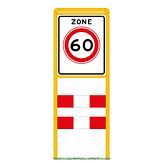 Zoneportaal RB 60 - geel RAL 1023 - Type II - enkelzijdig