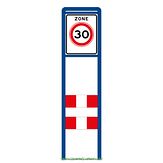 Zoneportaal RB 60 - blauw RAL 5010 - Type I - enkelzijdig