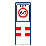 Zoneportaal RB 60 - blauw RAL 5010 - Type II - enkelzijdig