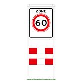 Zoneportaal RB 60 - wit RAL 9010 - Type II - dubbelzijdig