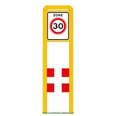 Zoneportaal RB 80 - geel RAL 1023 - Type I - dubbelzijdig