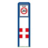 Zoneportaal RB 80 - blauw RAL 5010 - Type I - enkelzijdig