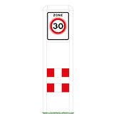 Zoneportaal RB 80 - wit RAL 9010 - Type I - dubbelzijdig